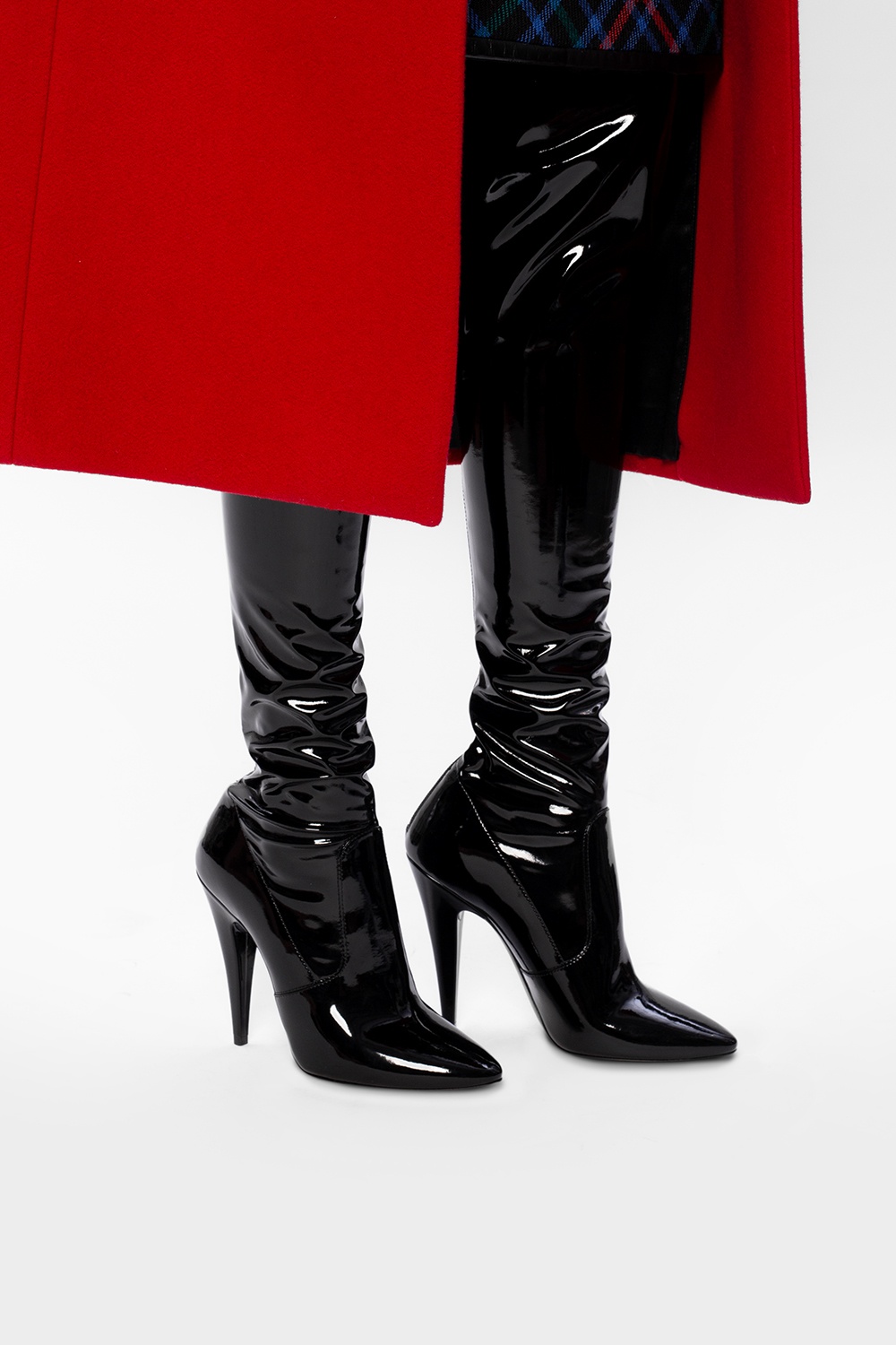 Saint Laurent ‘Aylah’ latex thigh-high boots
